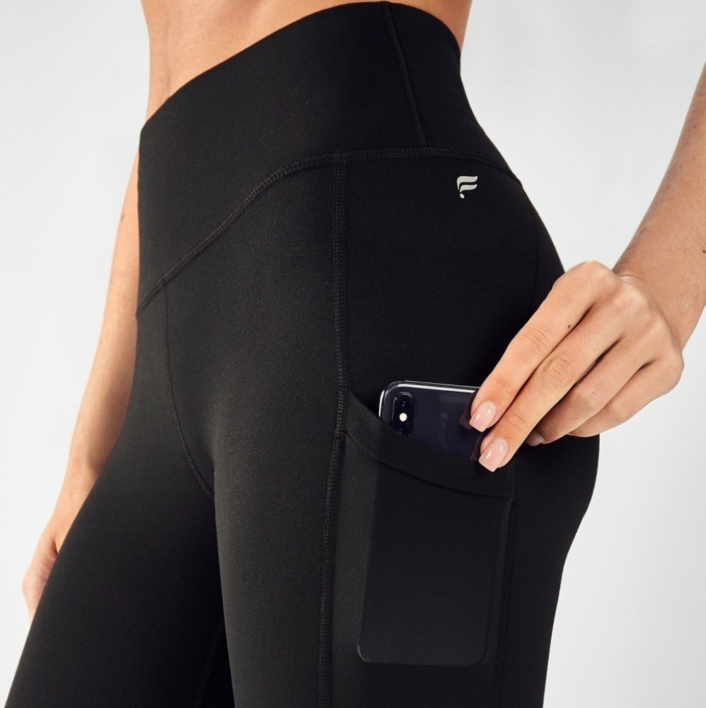 Fabletics Mesh Panel Trinity Mid-Rise Pocket Blac… - image 3